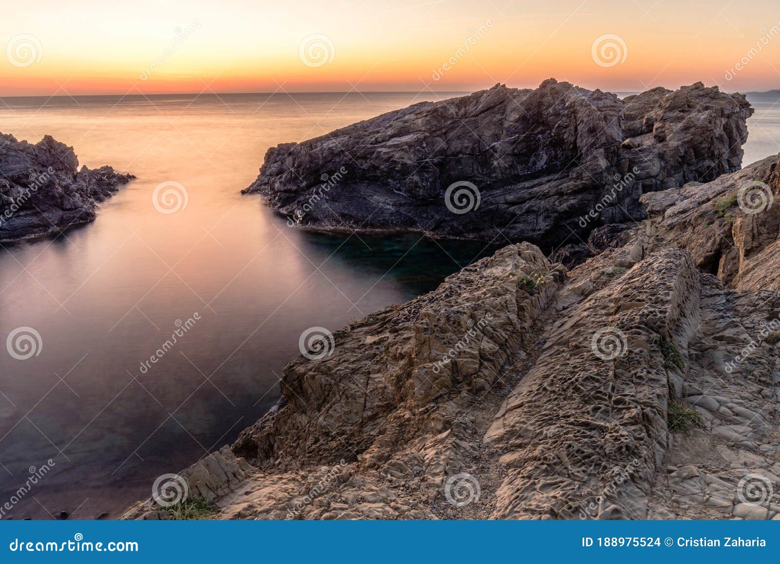 sunrise at cala bramant. alt emporda, catalonia, spain